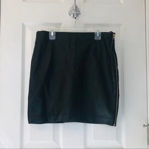 Faux leather skirt